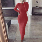Dress Black Long Sleeve Plus Size Clothing Autumn Winter Fashion Twist Knitted Jumper Sweater Dresses For Women Casual