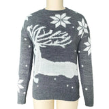 Top Jumper Knitwear Hot Christmas Santa Claus Xmas Printing Long Sleeve O-neck Christmas Knitting Pullover Women
