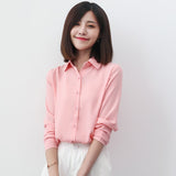 Chiffon Shirts Womens Tops And Blouse 2021 New Casual Multi Color Womenswear Plus Size Long Sleeve Blouses Clothing