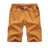 Men New Polyester Shorts For Men Summer Solid Breathable Elastic Waist Casual Male Short 7