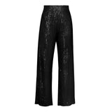 Sparkly Two-piece Set Party Outfits For Womens Sequin Top Blouse Shirt And Pants Suit Female Luxury Evening Tracksuit