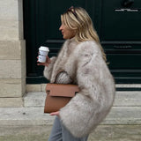 New Small Volcano Nunu Girl Set To Dye The Tip Of The Environmental Protection Fur Coat Women Winter Warm Hair Coat