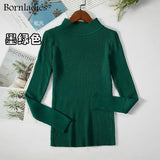 Autumn Winter Basic Turtleneck Knitting Bottoming Warm Sweaters 2022 Women's Pullovers Solid Minimalist Cheap