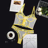 Underwear Bra Lace Flower Exotic Clothing Hot Sexy Lingerie Body Shaping Women Top Lingerie Thongs Panties