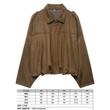 Spring Pilot Jacket Bat Sleeve Zipper Loose Tuffen Jacket Women's Casual