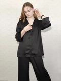 Loose 2 Pieces Womens Pantsuits Sleepwear Casual Suit Home Clothes Single Breasted Oversized Set Sexy Nightie