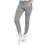 Slouchy Women's Casual Pencil Ripped