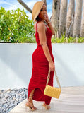 One Shoulder Pleated Long Party