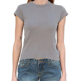 Women Goth Clothes y2k Crop Tops Summer 2024 T shirts Grunge 2000s Trashy Aesthetic Short Sleeve Tees Young Girls Streetwear-Outfit