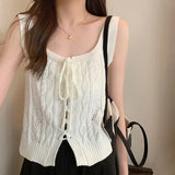 Fashion Fashion Short Strap Design Knitted Sling Vest New Niche Sleeveless