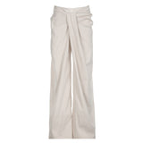 Cloth Forget Not Regular Cross Waist Design Loose Apparent Thin Leg Pants Teen Temperament Casual