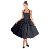 Sexy Women's New Sleeveless Shoulder Strap Slings To Repair The 100-Folded Skirt