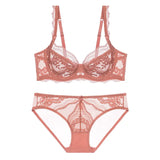 Red Bra Sexy Lace French Underwear Set Thin Boobs Big Boobs Small Female Pure