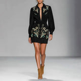 Autumn And Winter Retro Characters Coarse Flowers, The Suit Jacket With Velvet