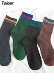 Stripe Gold Silver Silk Glitter Cute Funny Socks & hosiery Woman Sweet Harajuku Onion Japanese Restore Ancient