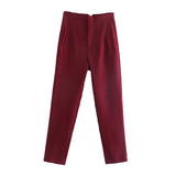 Fashionable Multi-Color Pendant High-Waisted Straight Harlan Casual Suit Trousers In Spring And Summer 2024-Outfit