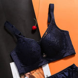 Plus Size Bras for Women Full Coverage Push Up Bra Sexy Lace Bralette C D E Cup Ladies Brassiere