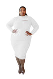 Plus Size Knit Dresses for Women 2021 Elegant Solid Hollow Out Super Stretchy Maxi Dress High Quality Wholesale