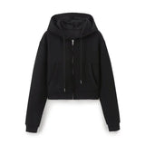 Women's Sports Style Suture Decoration Tight Waist Double-Sided Trumpet Trousers Zippered Sweater