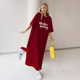 New European Code Large Version Of The Station Short Sleeve Loose Joint Dress Dress Women's Summer