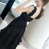 Women Elegant Dot Fashionable Chiffon Casual Korean Style Sleeveless Spaghetti Strap Summer Femme Soft Stylish Basic