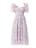 Floral Sexy Dress Women Evening Party Midi Dresses Female Print Designer Chic Korean Fashion Casual Retro Dress