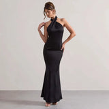 Neck Evening Dress Fashion Temperament Dress Dress Wish Banquet Fashion Party