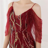 Sequin Strap Mermaid Long Evening