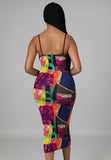 Chains Print Strap Midi Party