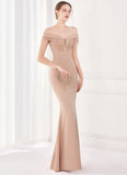 Fringe Tassels Off Shoulder Formal Mermaid Evening