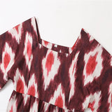 Summer New Half-Sleeved Print Loose Five-Sleeved Dress Casual Style