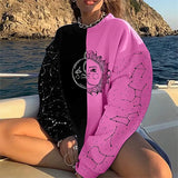 Sweatshirt Women Colorful Pullover Tops Spring Autumn Fashion Streetwear Oversized Loose Shirt Pullover Sweatshirts