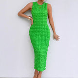 French Sweet Mashed Flower Bubble Sleeve Dress Summer Ballet Dopamine Wearing Waist Babes A