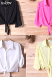 Summer Half Sleeve Buttoned Up Shirt Women's Coat Female Sun Protection All-match Thin Short Sleeve Chiffon Cardigan