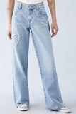 New Embroidered Side Brim Butterfly Jeans Women's High Street Design Spicy Girls' Loose Straight Pants-Outfit