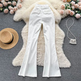 Autumn And Winter New Retro Suit Trousers Women's Leisure High Waist Hanging Feeling Thin Legs On The Bottom Of Long