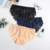 3pcs/Pack! Ultra Thin Women Panties Plus Size Briefs for Women White Pink