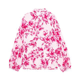 Printed Shirt 7484065 Flower Printed Flute Skirt 7484067 Set-Outfit