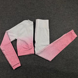 Sets Women Seamless Sports Set Fitness Sports Suits GYM Long Sleeve Shirts High Waist Leggings Workout Pants