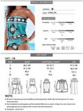 Summer Print Bikini Sets Swimsuit Women Aztec Geometric Strapless Bandeau Tankini Set Sexy Bathing Suit Swimwear