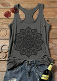 Tees Sleeveless Tops Female Floral O-Neck Tanks For Women tee shirt camisetas verano mujer 2019 Tank Top Summer
