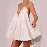 With Deep V-Neck-Loose Sling-Type Loose