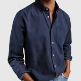 New Men's Shirt New Long-Sleeved Collar Men's