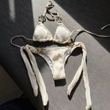 Toloer Sexy New Split Swimsuit Chain Bikini Swimsuit Bikini