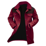 Autumn And Winter Men's Coat Velvet Jacket More Pocket Coat More