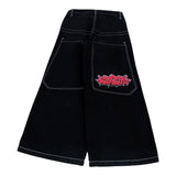Wide-Legged Jeans Street Hip-Hop Personality Y2K Straight Casual Pants-Outfit