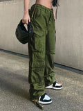 Vintage Multi Pocket Patched Cargo Jeans-Outfit