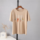 Gothic Printed Women T Shirt 100% Cotton Short Sleeve Cartoon Graphic Female Soft Top Jumper Female Cusual