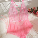 Autumn And Winter New Thin Lace Pure Sexual Beauty Back Perspective Mesh Dress