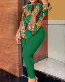 2025 Women's Two Sets Of Fashion Printed Trousers